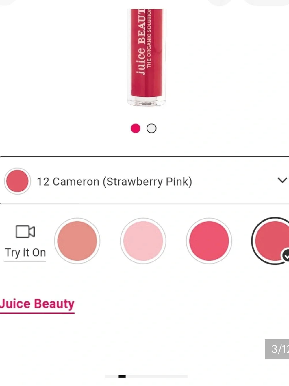 NIB JUICE BEAUTY LIQUID LIP STAIN in Cameron
